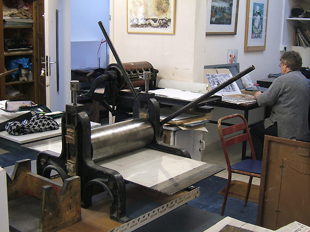 Presse taille douce de table Presse taille douce de table