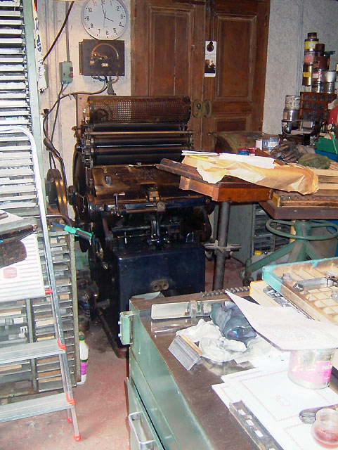 L'atelier de Jean-Jacques Sergent. L'atelier de Jean-Jacques Sergent.