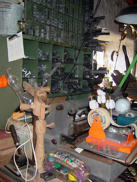 L'atelier de Jean-Jacques Sergent. L'atelier de Jean-Jacques Sergent.